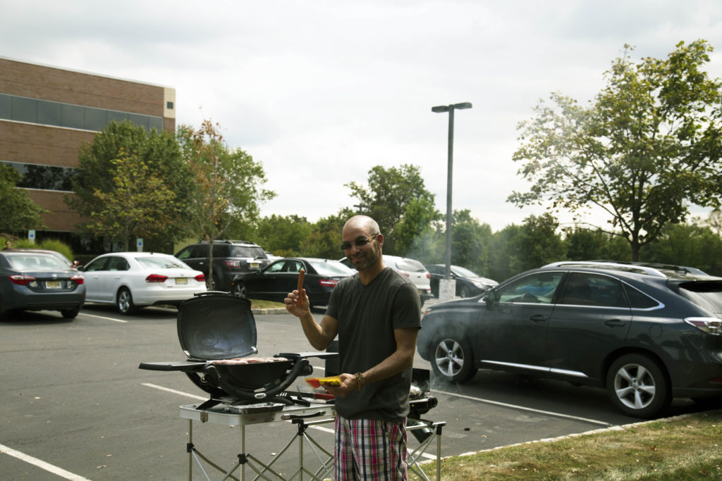 Steve grilling at the R&J barbeque