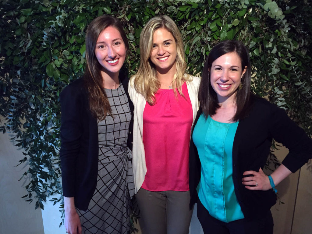 Stephanie, Erin, and Tracey at a Polaroid Etsy event