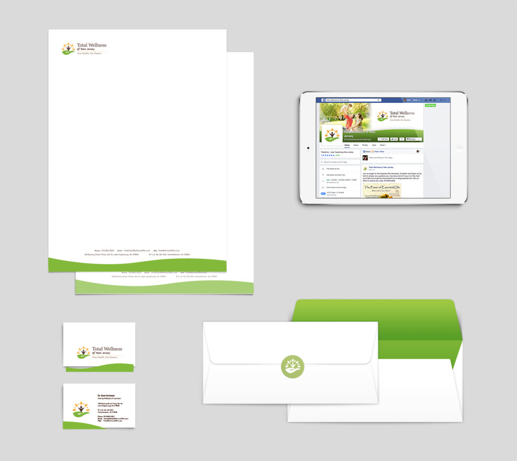 Total Wellness of NJ Branding bring and digital collateral