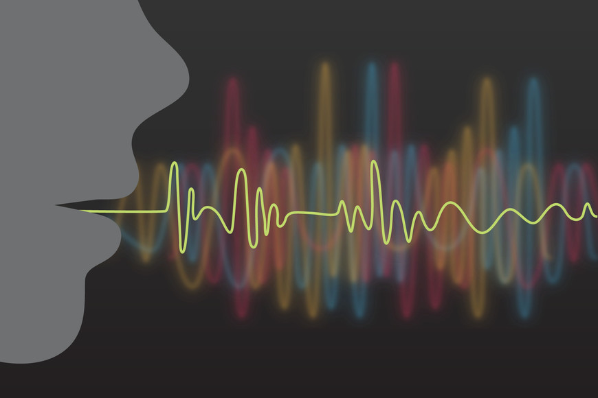 Speech creating sound waves