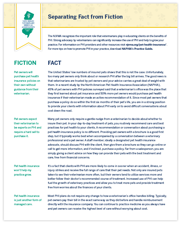 NJVMA Infographic Fact vs. Fiction