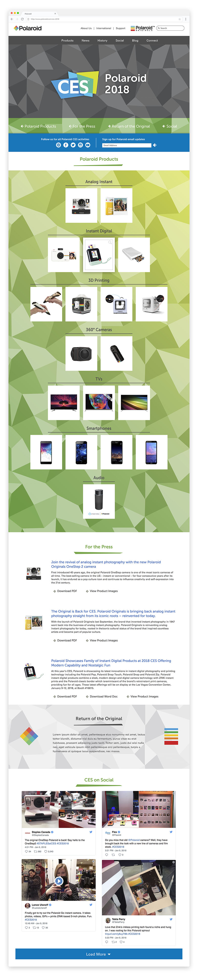 CES landing page