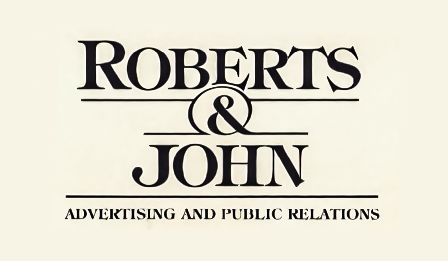 Roberts & John – Advertising and Public Relations wordmark logo.
