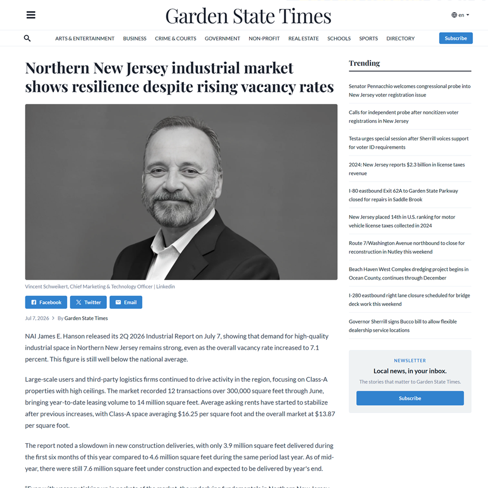 Garden State Times 2026 Placement