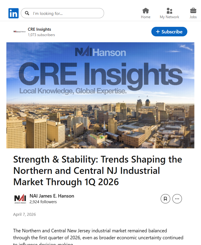 NAI Hanson 1Q 2026 Newsletter Screenshot NAI Hanson 1Q 2026 Newsletter