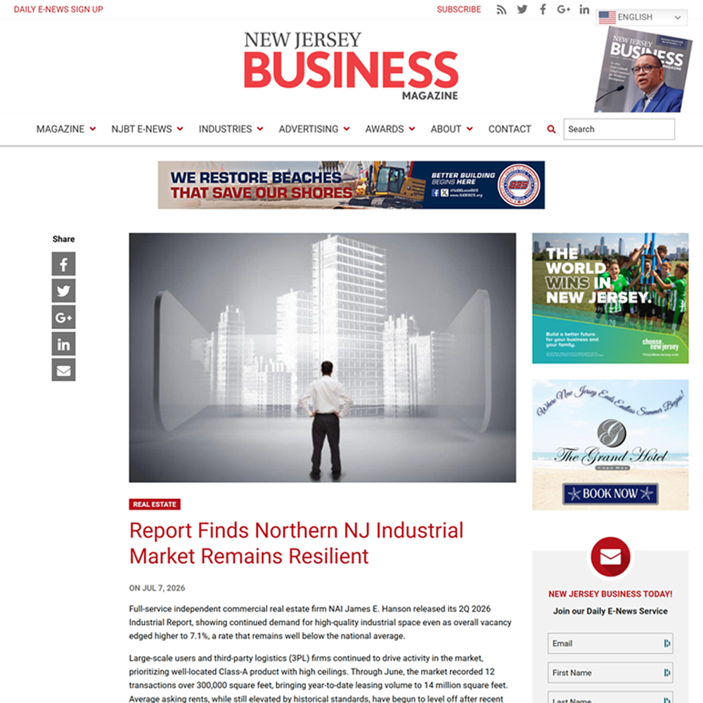 NJ Business Magazine Placement 2026