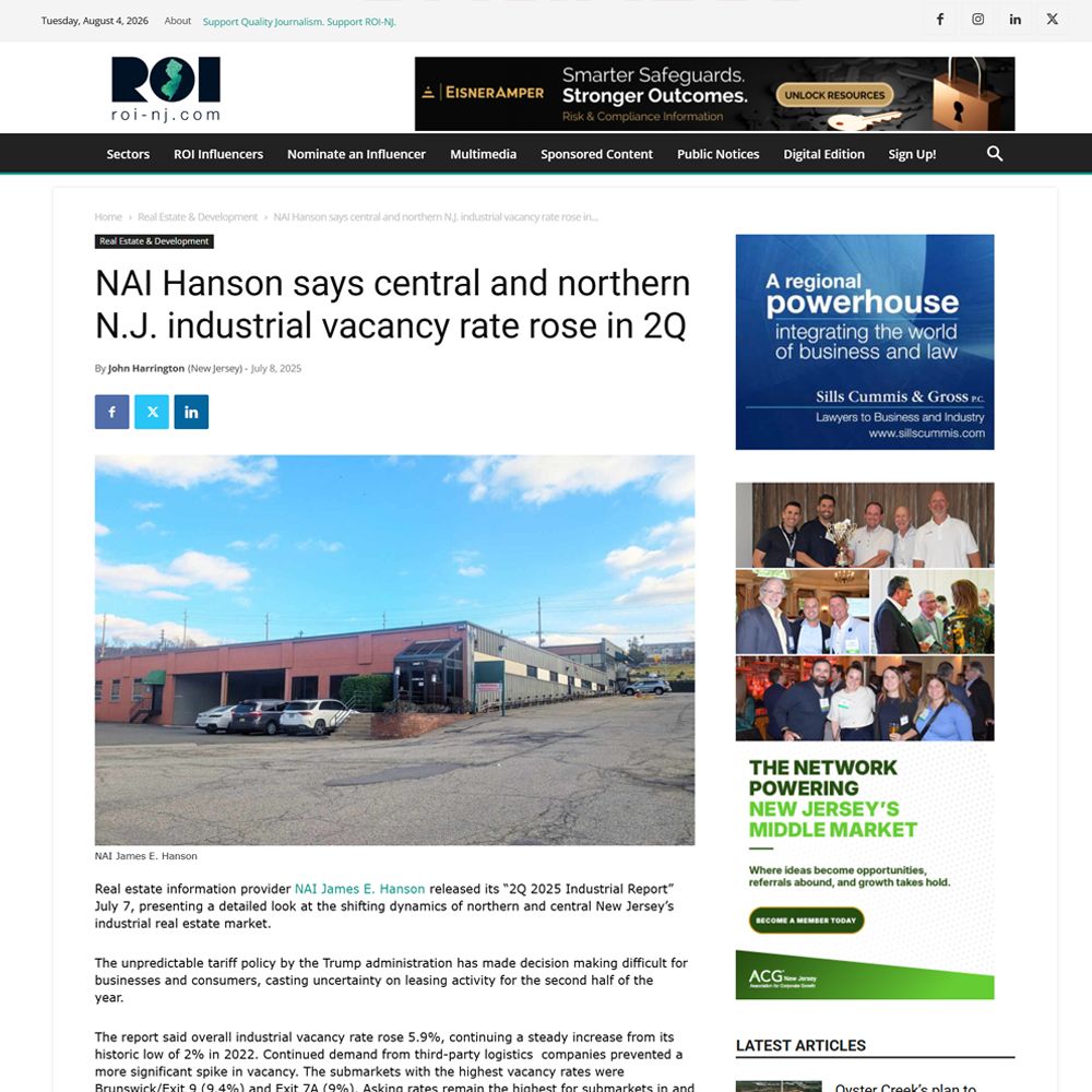 ROI NJ 2025 Placement